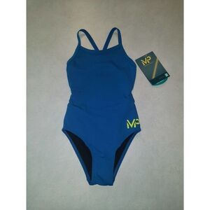 MICHAEL PHELPS MP Women's Swimsuit Aqua Sphere size 22 NWT Royal Blue